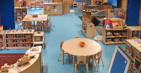 furnished nursery classroom