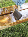 re-staining outdoor bench