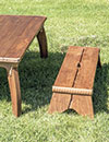 re-finished outdoor bench
