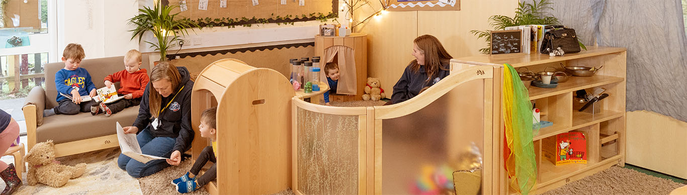 Calm corners in a nursery classroom