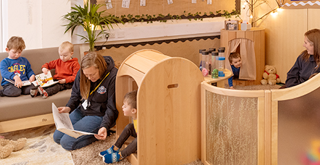 Calm corners in a nursery classroom