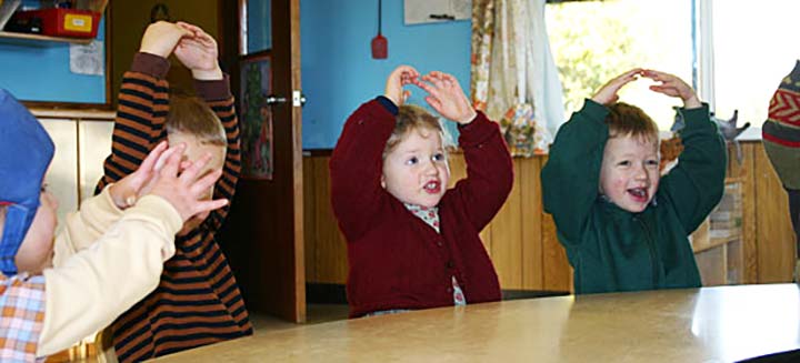 Children at circle games