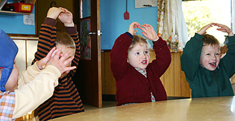 Children at circle games