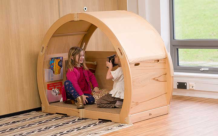 Two children play in FlexiDen Arch