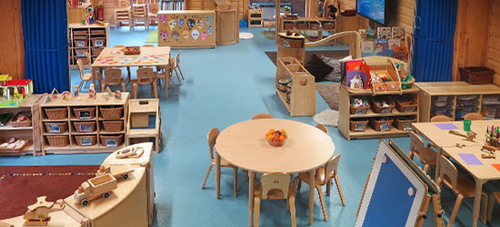 furnished early years classroom