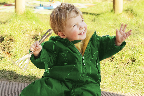 toddler smiling