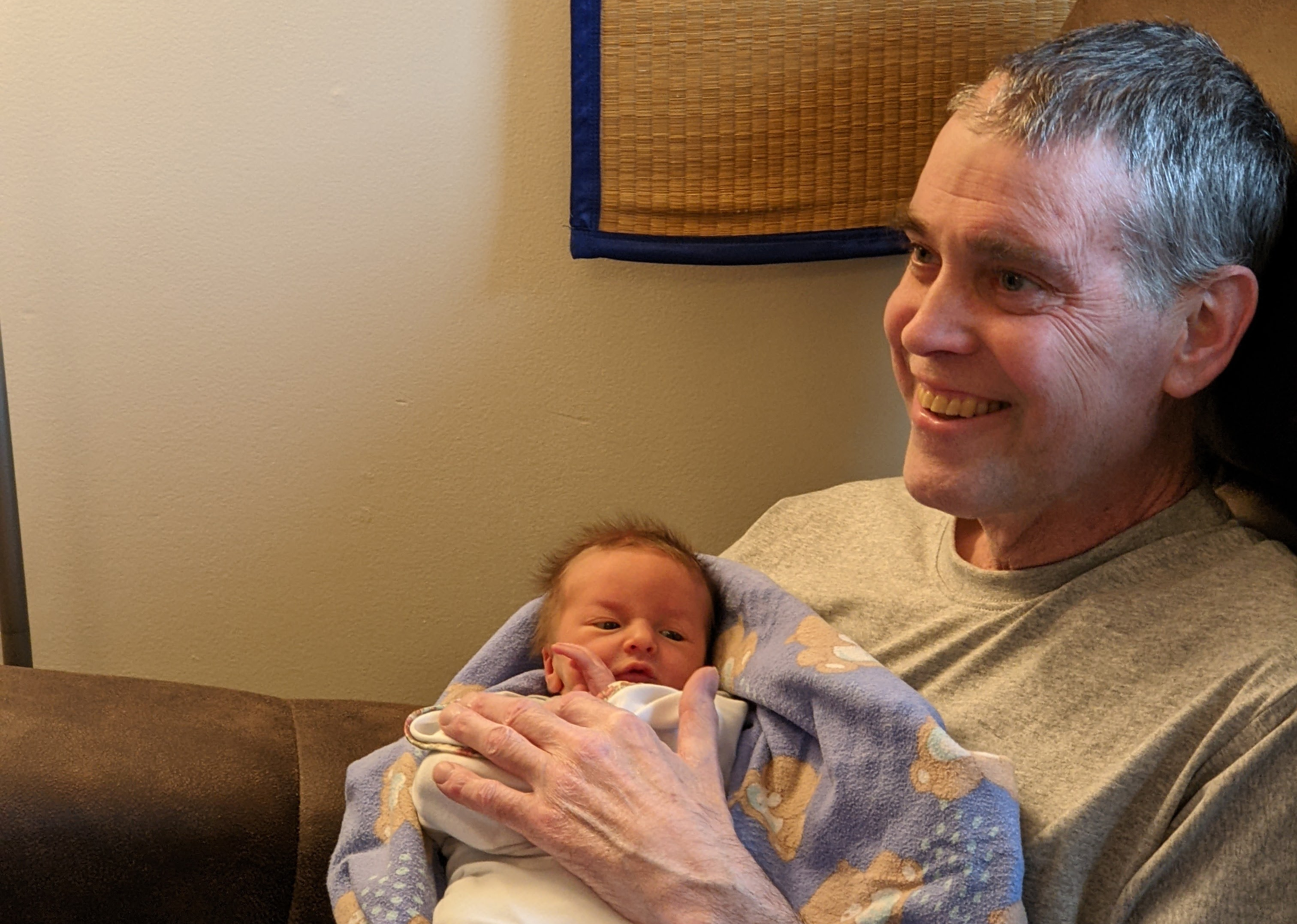 Grandfather with baby