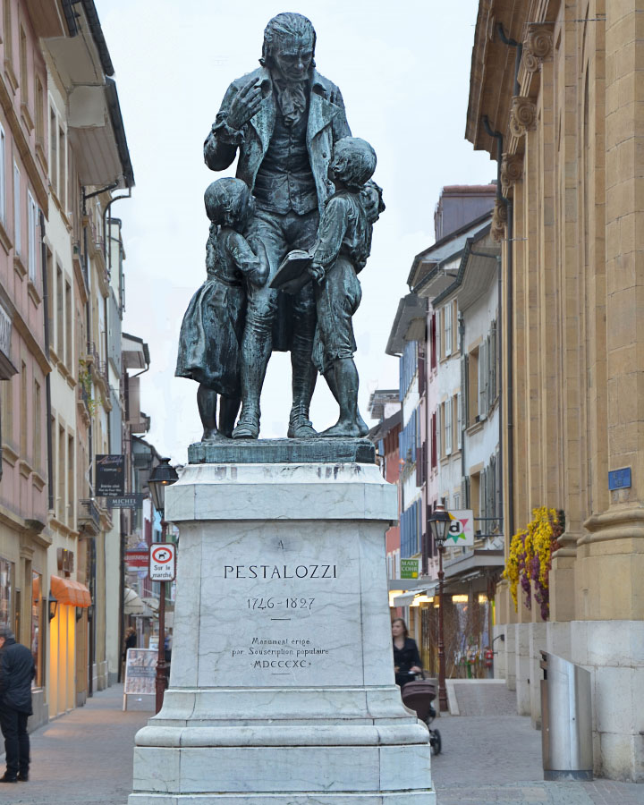 Statue of Pestalozzi in Yverdon