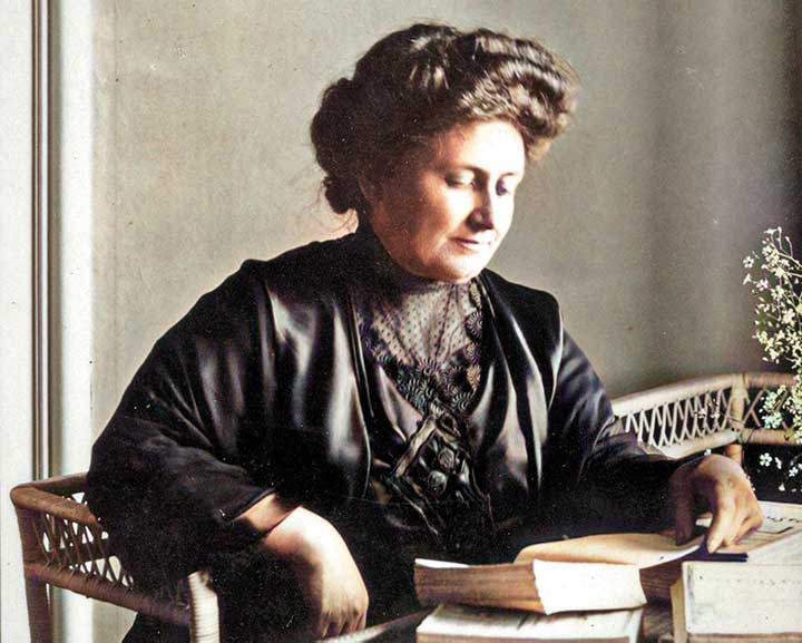 Maria Montessori 1913, colourised