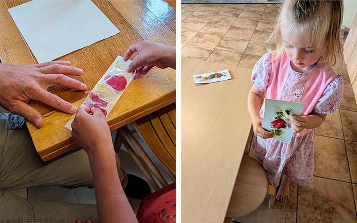child with nature bookmark