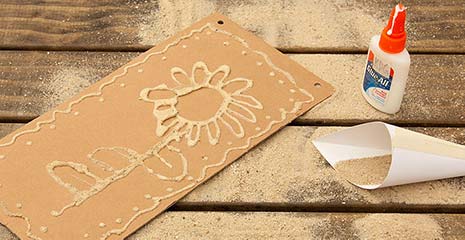 Sand art with children