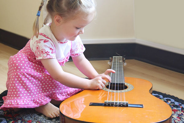 girl playing guitar, music, singing