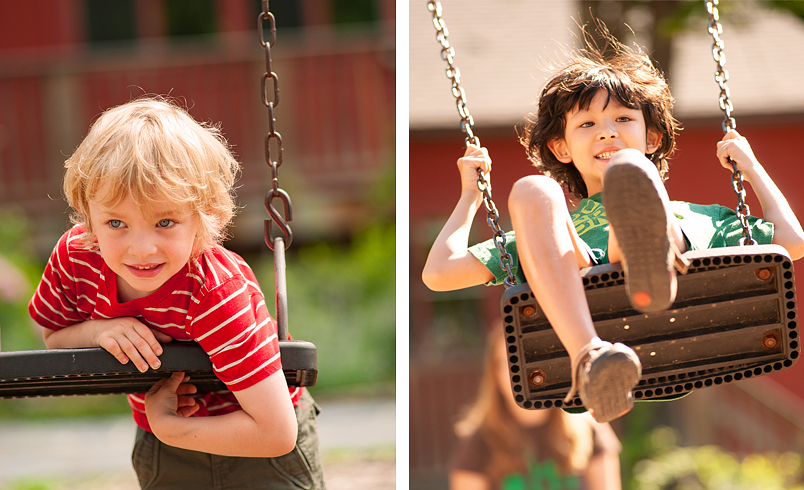 boy on swing