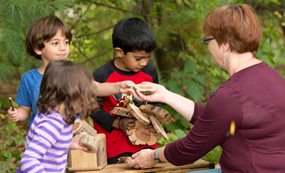 teacher with young children