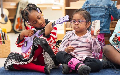 Kids playing instruments