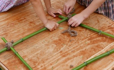 making a natural loom