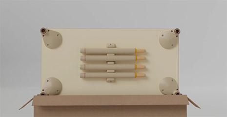 Computer-generated model of a Community Playthings MultiTable