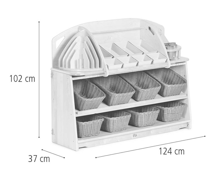 Creative unit 4 w/ Totes or Baskets dimensions