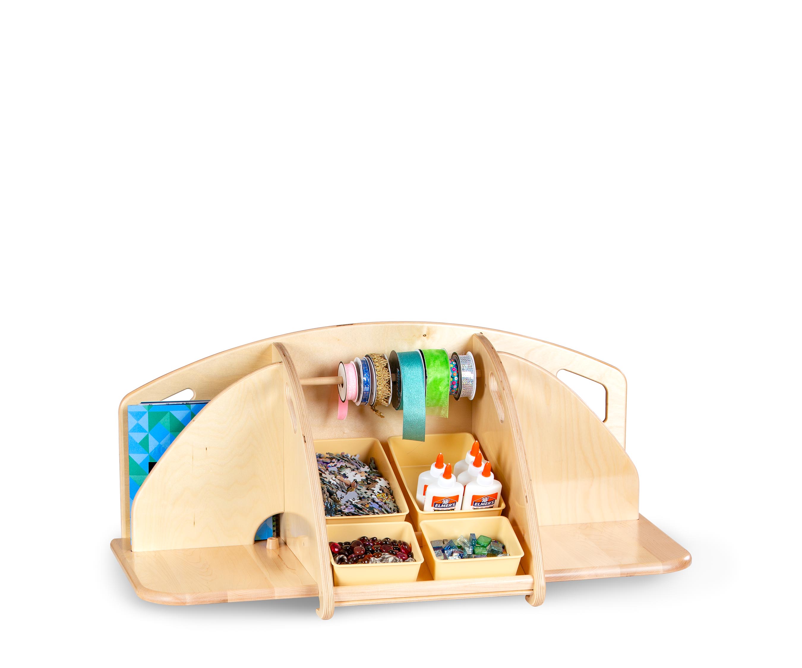 Craft counter top propped