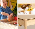 Small sand and water table, clear table features