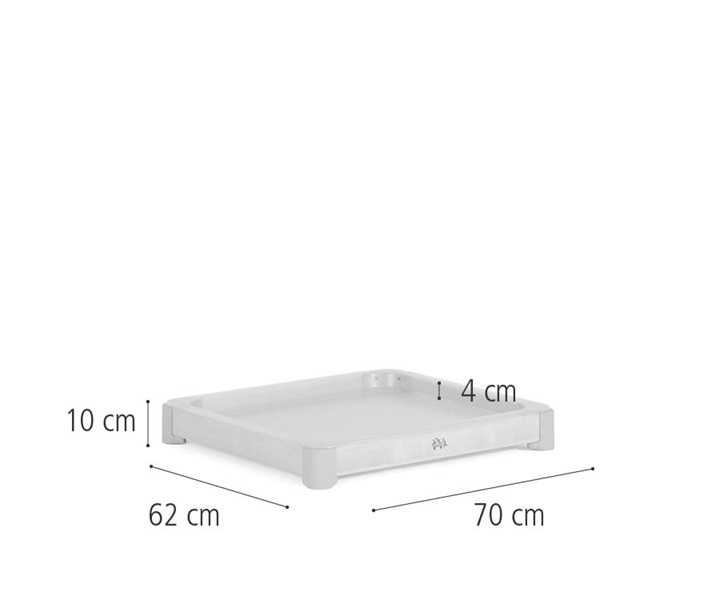 Dimensions of D411 Activity floor tray
