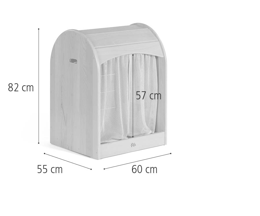 Solid wood Nest Nook calm corner that measures 55 x 60 x 82 cm.