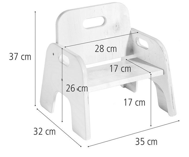 J506 Me-Do-It chair 17 cm dimensions