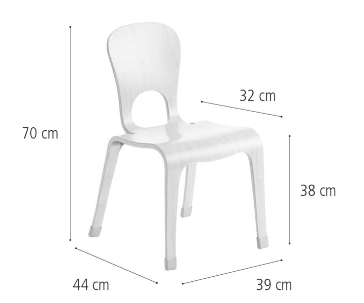 J715 38 cm Woodcrest chair dimensions