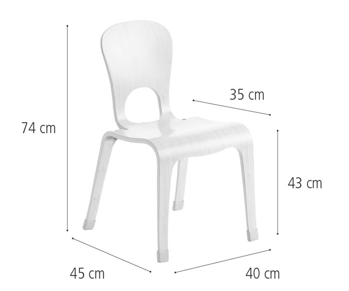 J716 43 cm Woodcrest chair dimensions