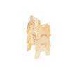 Stack of solid wood toddler chairs
