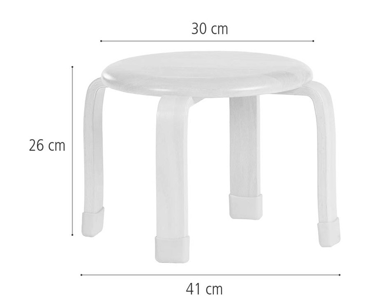 Dimensions of 26 cm Stacking stool J124