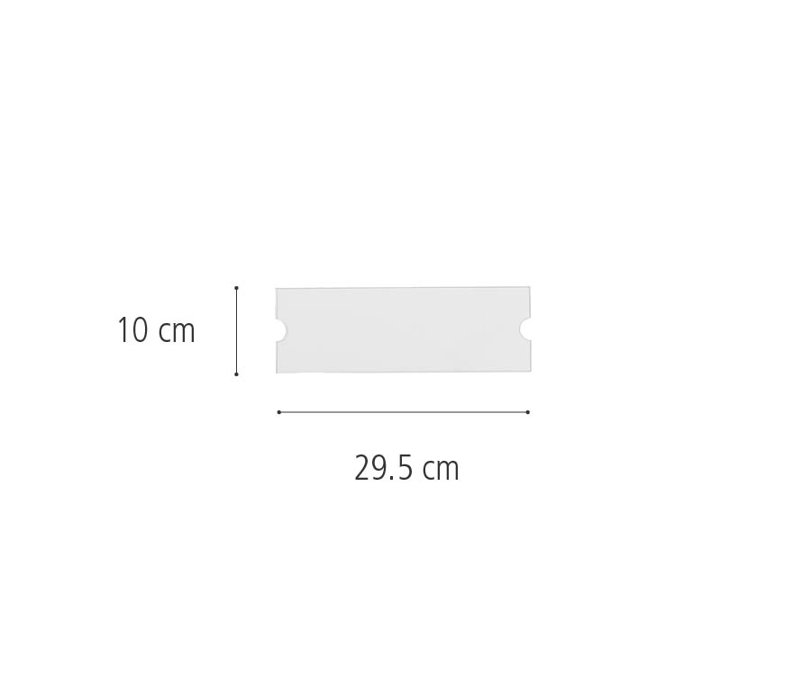 A721 Four extra name covers for wall pegs and cubbies dimenstions
