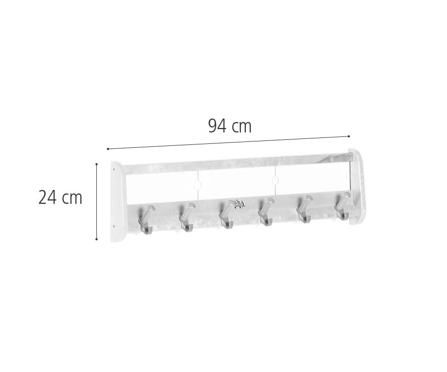 A737 Wall pegs with labels 6 dimensions