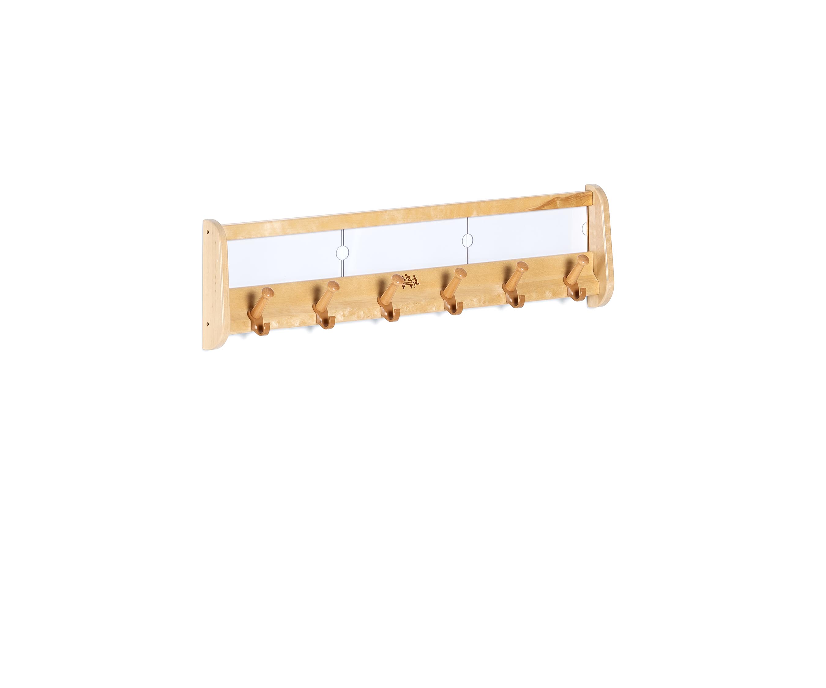 Wall pegs with labels