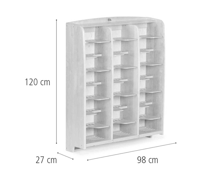 A301 Wall-mounted welly storage dimensions