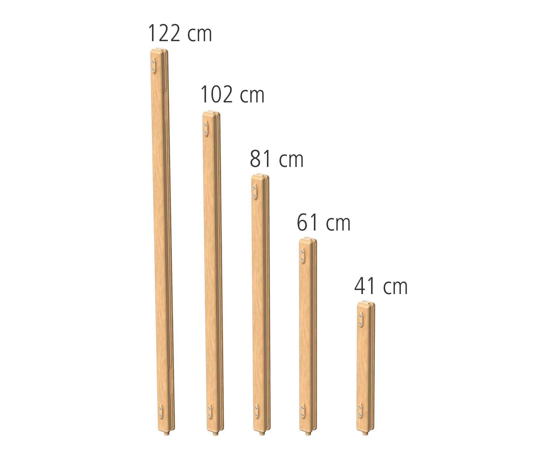 Heights of four way posts 