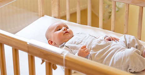 Child in a cot