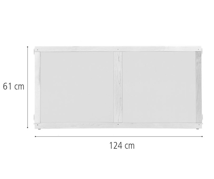 F713 Display board panel, 124 x 61 cm dimensions
