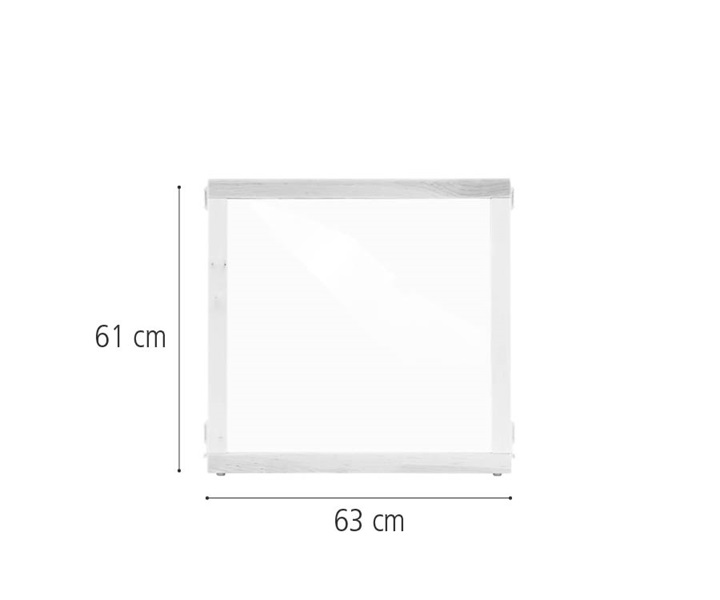 F721 Clear panel, 63 x 61 cm dimensions