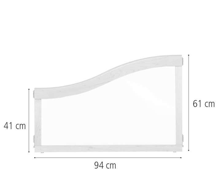 F724 Clear wave panel, 41&ndash;61 cm dimensions
