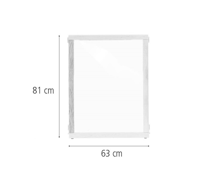 F725 Clear panel, 63 x 81 cm dimensions
