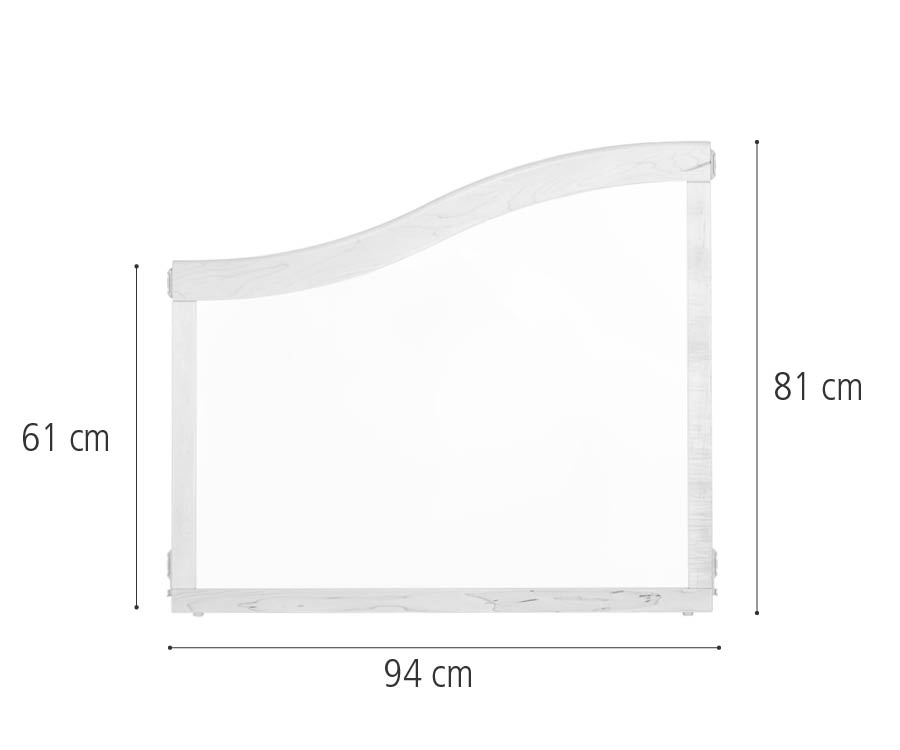 F728 Clear wave panel, 61&ndash;81 cm dimensions