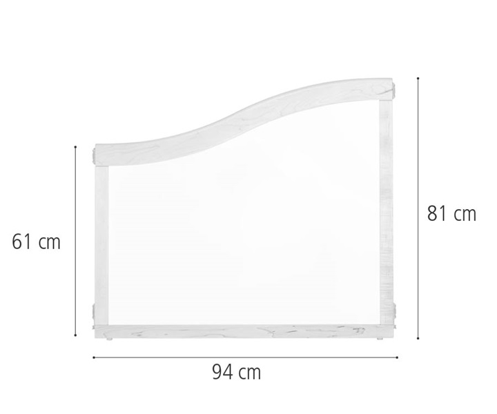 F728 Clear wave panel, 61&ndash;81 cm dimensions