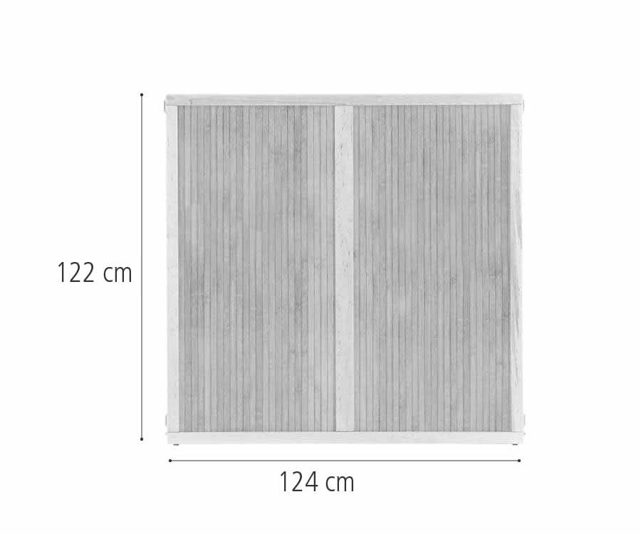 F739 Bamboo panel, 124 x 122 cm dimensions