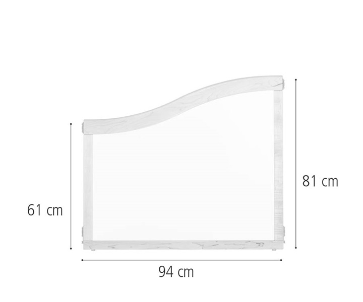 F784 Translucent wave panel, 61&ndash;81 cm dimensions