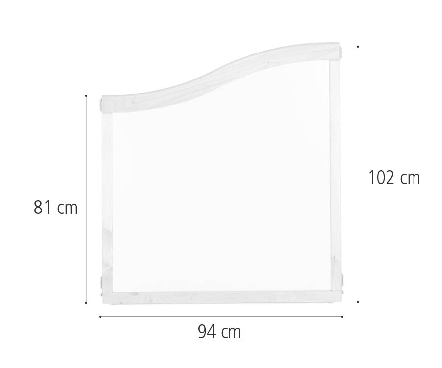 F785 Translucent wave panel, 81&ndash;102 cm dimensions