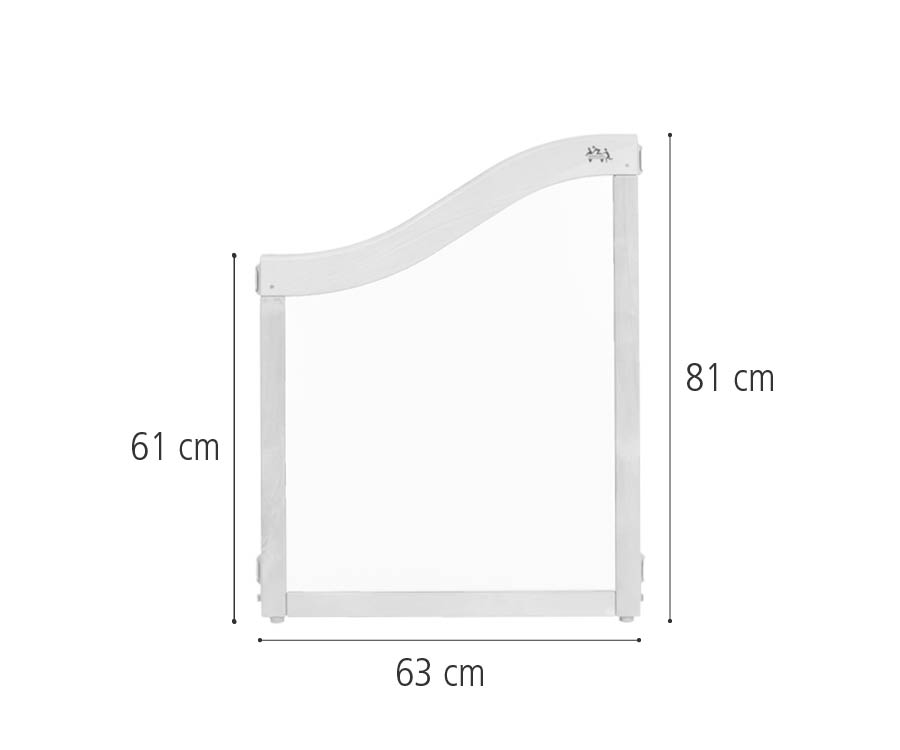 F803 Short translucent wave panel, 61&ndash;81 cm dimensions