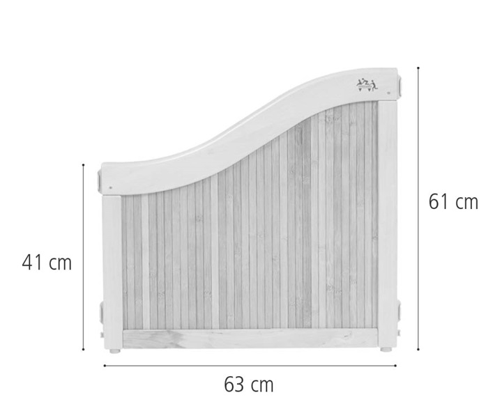 F818 Short bamboo wave panel, 41&ndash;61 cm dimensions