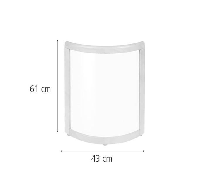 F904 Translucent curved panel, 61 cm dimensions