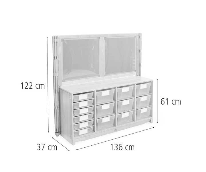 Display unit 124 cm dimensions